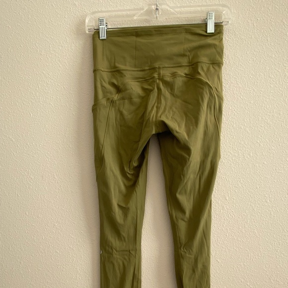 Lululemon fast and free high rise tight 25” in Bronze Green size 6 - Picture 2 of 4